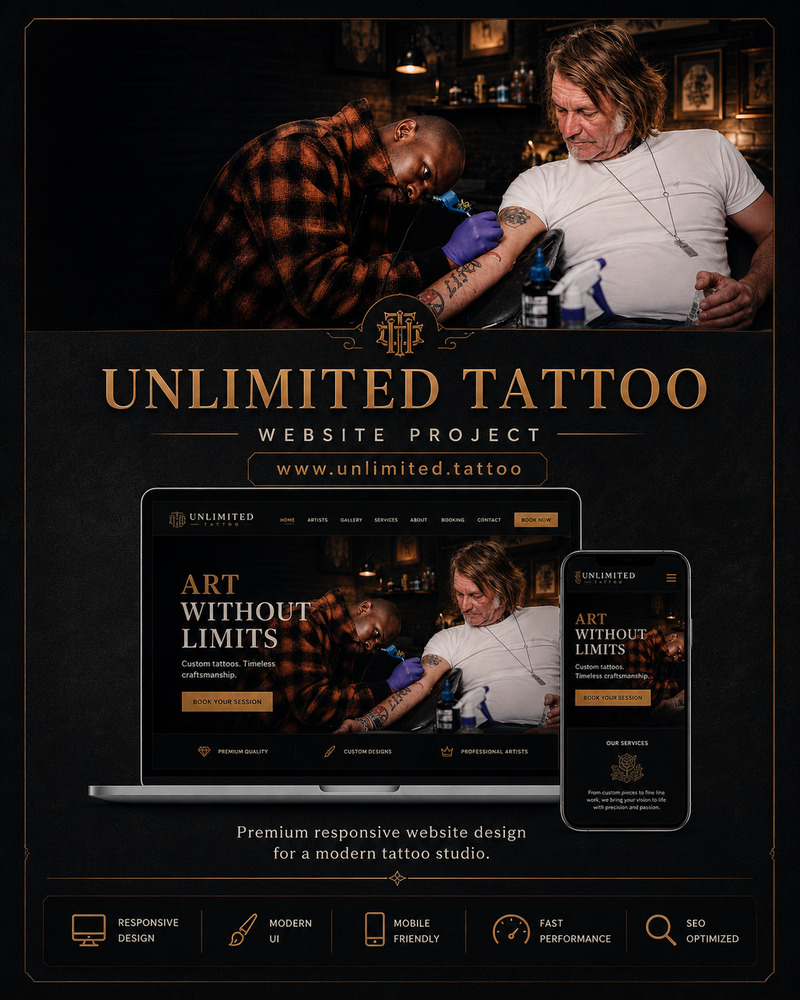 Unlimited Tattoo website project